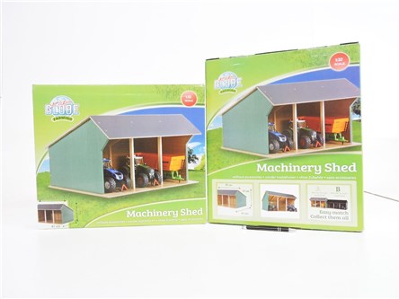 DREWNO GARAŻ na 3 d. TRAKTORY 45x38x27 cm.