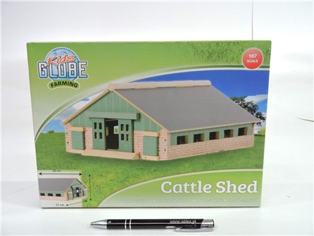 OBORA DLA KRÓW, drewno, 21x30x11 cm, 1:87