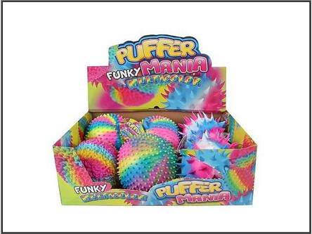 AST. PIŁKA TĘCZOWA,Funky Mania,18 cm,3 wz.,displ.