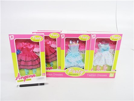 AST. UBRANKO dla lalek z akc., 23x14x2 cm, 3 wz.