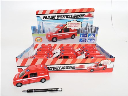 VAN x 12 STRAŻ POŻARNA, dźw., 14 cm,        displ.