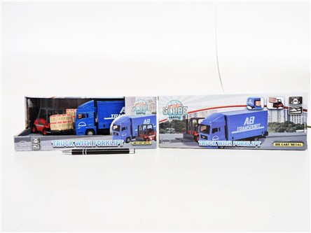 AUTO CIĘŻAROWE MAN + wózek widłowy z paletą, kart