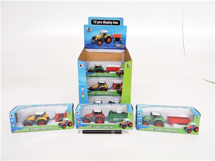 AST. FARMA TRAKTOR x 12, 12 cm,  z przyczepą,3 kol