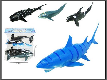 ZWIERZĘTA MORSKIE, 4 szt., 22-25 cm