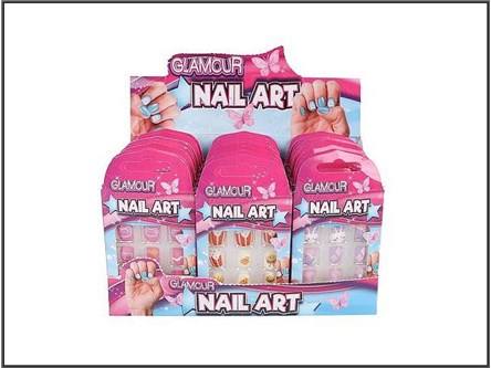 AST. PAZNOKCIE SZTUCZNE, 12 szt., 3 wz.,    displ.