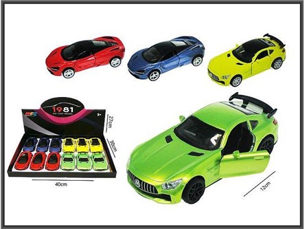 AUTO x 12 metal sportowe 12 cm św. dź.4 kol.2 wz.