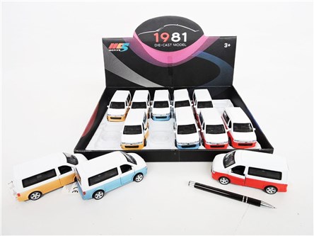 AST. AUTO metal van 12,5 cm św. dź. 3 kol., displ