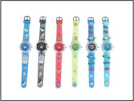 AST. ZEGAREK ANALOGOWY, z podśw., chłopięcy, 6 wz.