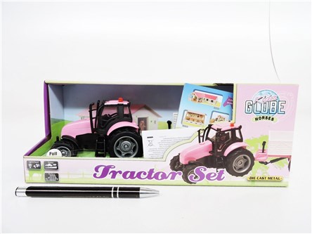TRAKTOR metal. Z PRZYCZEPĄ św/dźw, róż.