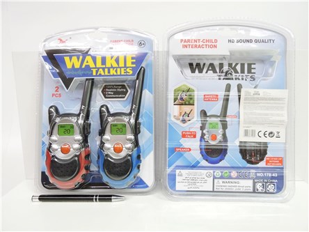 *WALKIE TALKIE plast, bat, niebieski, czerwony,3+