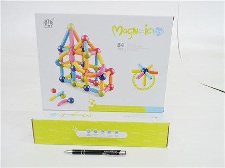 KLOCKI MAGNETYCZNE 84 el., 32x6,5x24 cm