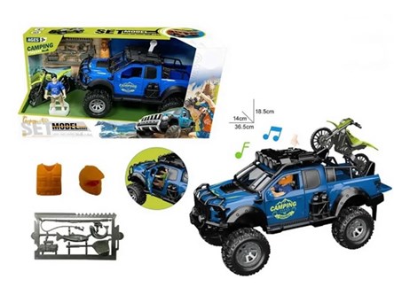 Auto jeep niebieski motor św. dź.