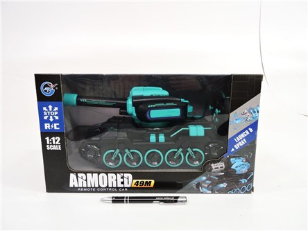 CZOŁG na radio, na kułki żel., 1:12, 36,5x17x20 cm