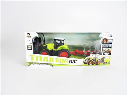 FARMA TRAKTOR na radio, 40 cm, z pługiem kart.