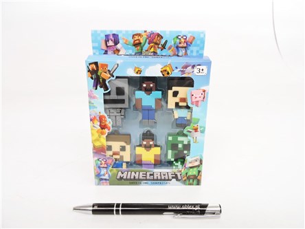FIGURKI MINECRAFT, 6 el., 14x12x3 cm