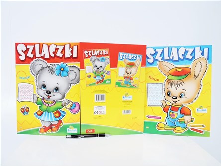 AST. KSIĄŻ. Szlaczki z naklejkami,  2 wz.