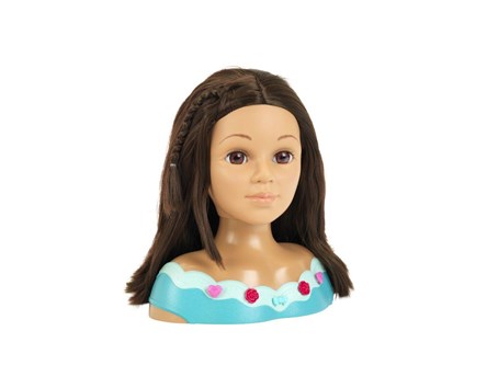*GŁOWA LALKA do czesania, brunetka Mia, 23,5x27x13