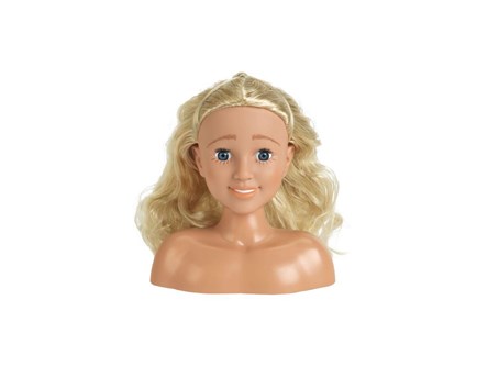 *GŁOWA LALKA do czesania, blondynka Sara, 20x18x10