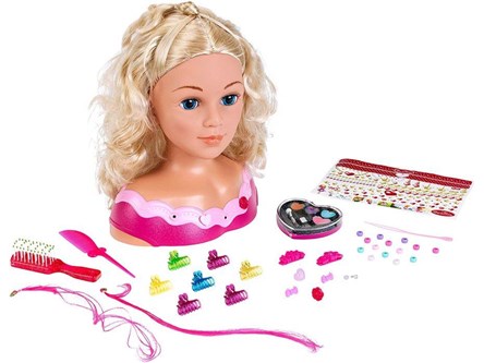 *GŁOWA LALKI do czesania blondynka Emma,23,5x27x13