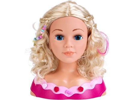 *GŁOWA LALKI do czesania blondynka Emma,23,5x27x13