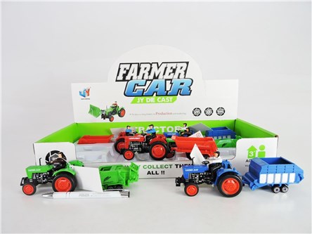 *AST. FARMA x 6 traktor, 16cm, metal/plast.disp