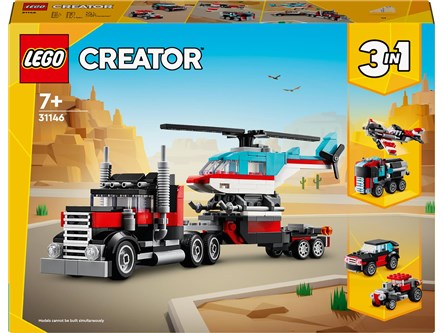 LEGO CREATOR 270 el. Ciężarówka z platf. i heli 4/