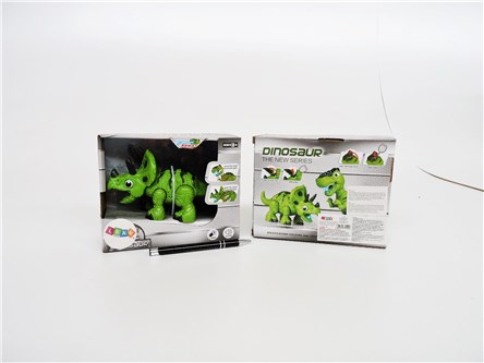 *DINOZAUR inter., plast.,Triceratops, dźw, para