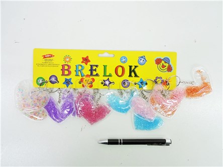 AST. BRELOK x 12 serce z koralikami, 6 wz.,   fol.