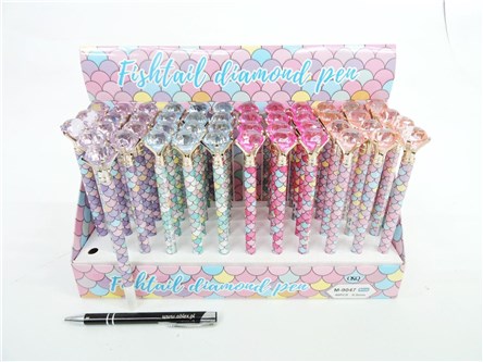 AST. DŁUGOPIS x 48 diament, 4 wz.,      displ.