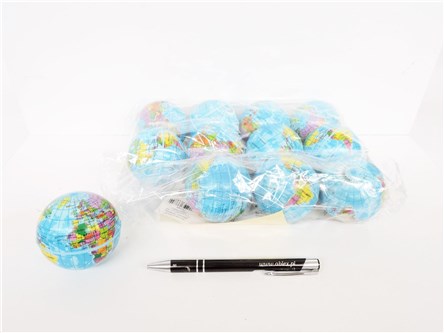 PIŁKA x 12 globus w foli 6,3 cm