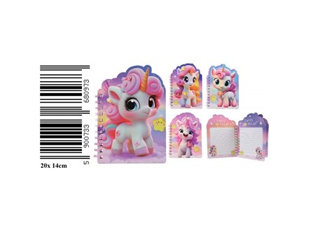 NOTES x 12 jednorożce 20x14 cm,    displ.