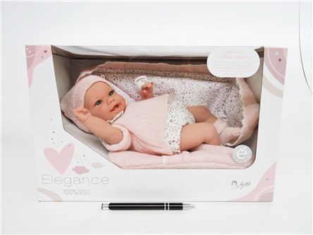 *Hiszpańska lalka bobas ARIAS, leżąca, róż ubranko