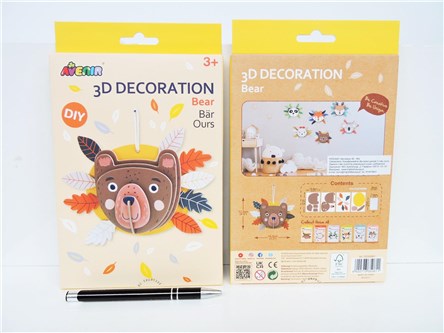 ---- Dekoracja 3D - MIŚ, 3+,      kart.