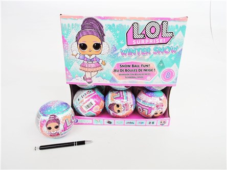 AST. L.O.L. x 12 Surprise Winter Snow Tots, displ