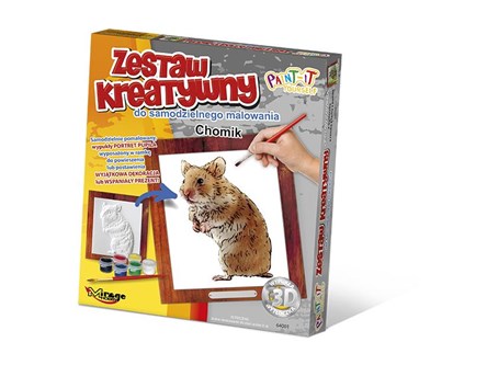 WYPUKŁA MALOWANKA, 21x19 cm, chomik