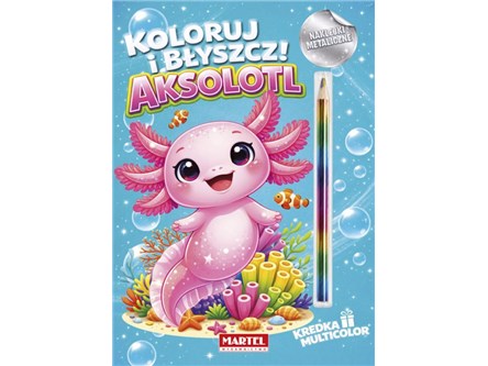 KSIĄŻ.Tęcz. kredka.Kolor. i błyszcz Akselot z nakl