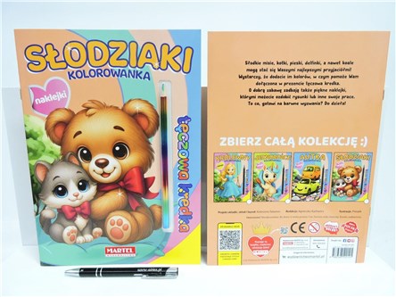 KSIĄŻ. Tęczowa kredka. Słodziaki, z naklej.