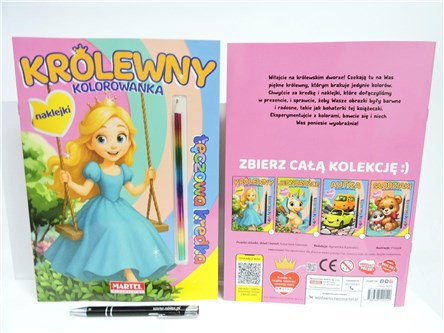 KSIĄŻ. Tęczowa kredka. Królewny z naklej.