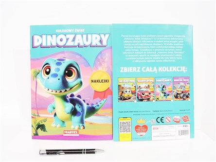 KSIĄŻ. Kolorowy świat Dinozaury z naklejkami