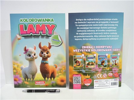KSIĄŻ. Kolorowanka Lamy z naklej.