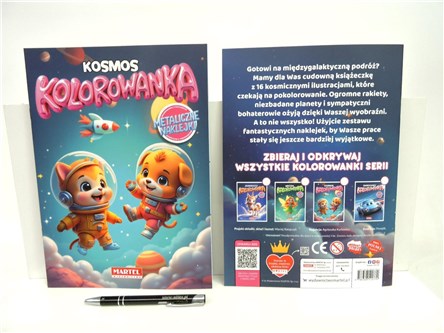 KSIĄŻ. Kolorowanka Kosmos z naklej. metal.
