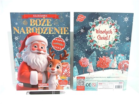 KSIĄŻ. Kolorowanka Boże narodzenie z naklejakmi