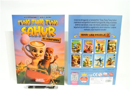 KSIĄŻ. Tung Tung Sahur w lunaparku, z naklej.