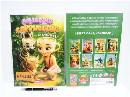 KSIĄŻ. Ballerina Cappucina w dżungli, naklej.