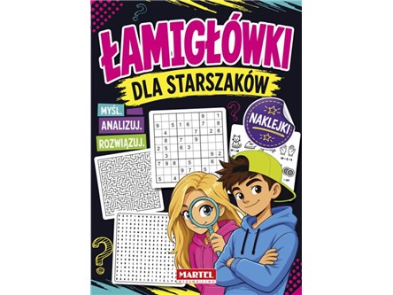 KSIĄŻ. Łamigłówki dla starsz.z naklejkami