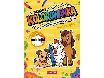 KSIĄŻ. Super kolorowanka Zwierzęta z naklejkami