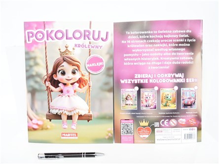 KSIĄŻ. Pokoloruj Królewny z naklejkami