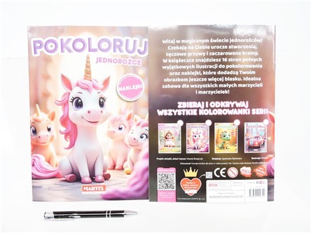 KSIĄŻ. Pokoloruj Jednorożce z naklejkami