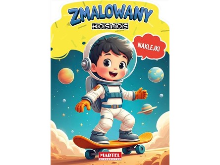 KSIĄŻ. Zmalowany kosmos z naklejkami