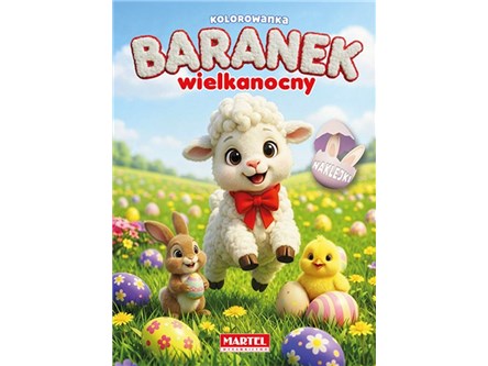 KSIĄŻ. Baranek wielkanocny z naklejkami